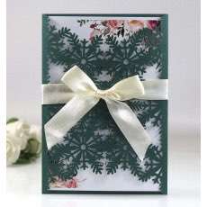 Lace Laser Cut Invitation Christmas Card Snowflake